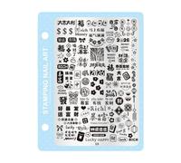 Unghie Art Stamp Professional Nail Salon Stamping Plate 10 Modelli Modelli Stencil per Design Rapido Cambiamento Chiodi Appesi Piastra