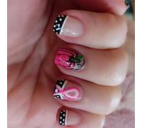 Unghie artificiali 24PCS del punto rosso elegante di rosa con usura lunga di comfort di progettazione francese classica