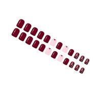 Unghie artificiali a forma di cuore glitterate, corte, quadrate con accenti di stella, unghie artificiali festive per raduni festivi, unghie corte quadrate lucide