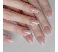 Unghie artificiali a forma di mandorla a punta francese per pelli sensibili Unghie finte per una comoda usura estesa facile applicazione Cert