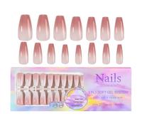 Unghie artificiali corte, unghie a pressione | 150 pezzi di unghie finte sfumate Stampa sfumata sulle unghie | Unghie finte di lunga durata Unghie colorate sfumate per il negozio di manicure