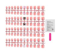 Unghie autoadesive da donna, set da 96 pezzi, colore rosa, unghie finte su tutta la superficie, per donne, ragazze, fidanzate e madri, per amici e amici