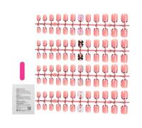 Unghie autoadesive per le donne | 96 pezzi di decorazione per manicure in colore rosa, unghie finte per le donne | per moglie madre fidanzata ragazze amiche lei