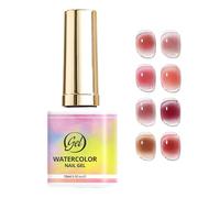 Unghie Con Inchiostro Marmorizzato - Colla A Lunga Durata, Gel Per Smalto Sfumato Cloud Da 15 Ml | Smalto Artistico Ad Asciugatura Rapida Per Donne E Ragazze, Per La, L'estate, San