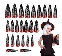 Unghie di Halloween, Unghie di Halloween Premi, Unghie finte in gel, Stampa sulle unghie Colla media lucida su unghie in gel Kit per unghie finte Stick sulle unghie per le donne
