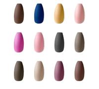 Unghie Finte 1~4SETS Matte Fake Nail Tips Matte Finish For A Modern Look Highly Professional-looking Artificial Nails(Style D)