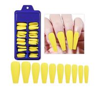 Unghie Finte 100Pcs Matte Fake Nails,Full Cover Ballerina Press on Fake Nails Solid Color False Nails Nail Tips DIY Manicure Decor(NO20)