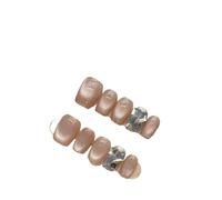 Unghie Finte 10Pcs Short Handmade Light Green Press On Nails Cat Eyes Pure Ballerina Decoration Wearable False Nails Full Cover Nail Tips Art(4-L)