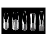 Unghie Finte 120pcs False Nails Transparent Press on Nails Coverage False Nails Tips Short T-shaped Water Drop Full Sticker For Nails(Color5)
