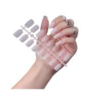 Unghie Finte 1PCS DIY Matte False Nails Square Head Frosted Press on Nail Tips Full Cover Artificial Fingernails Ballet Detachable No Glue(Color-07)