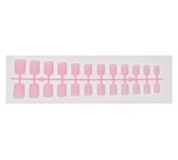 Unghie Finte 1PCS DIY Matte False Nails Square Head Frosted Press on Nail Tips Full Cover Artificial Fingernails Ballet Detachable No Glue(Color27)