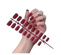 Unghie Finte 1PCS DIY Matte False Nails Square Head Frosted Press on Nail Tips Full Cover Artificial Fingernails Ballet Detachable No Glue(Color10)