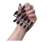 Unghie Finte 1PCS DIY Matte False Nails Square Head Frosted Press on Nail Tips Full Cover Artificial Fingernails Ballet Detachable No Glue(Color-01)