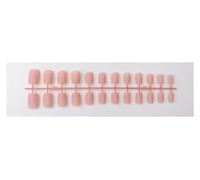 Unghie Finte 1PCS DIY Matte False Nails Square Head Frosted Press on Nail Tips Full Cover Artificial Fingernails Ballet Detachable No Glue(Color21)
