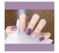 Unghie Finte 24Pcs/Box 2022 Cute and Playful Frozen Watermelon Women Girls Nail Art Fake Nails Handmade Coffin Cute Press-On Nails(PD-84)