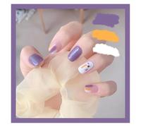 Unghie Finte 24Pcs/Box 2022 Cute and Playful Frozen Watermelon Women Girls Nail Art Fake Nails Handmade Coffin Cute Press-On Nails(6117)
