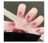 Unghie Finte 24Pcs/Box 2022 Cute and Playful Frozen Watermelon Women Girls Nail Art Fake Nails Handmade Coffin Cute Press-On Nails(HY238)