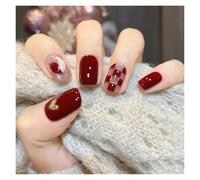 Unghie Finte 24Pcs/Box 2022 Cute and Playful Frozen Watermelon Women Girls Nail Art Fake Nails Handmade Coffin Cute Press-On Nails(R349)