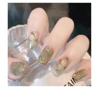 Unghie Finte 24Pcs/Box 2022 Cute and Playful Frozen Watermelon Women Girls Nail Art Fake Nails Handmade Coffin Cute Press-On Nails(HY134)