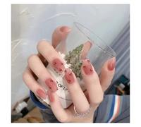 Unghie Finte 24Pcs/Box 2022 Cute and Playful Frozen Watermelon Women Girls Nail Art Fake Nails Handmade Coffin Cute Press-On Nails(PD-31)