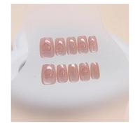 Unghie Finte 24pcs detachable cat eyes red wine false nails with glue full cover ballet square almond shiny press on fake nails tips(Color63)