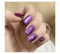 Unghie Finte 24pcs detachable cat eyes red wine false nails with glue full cover ballet square almond shiny press on fake nails tips(Color-3)