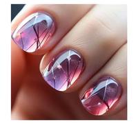 Unghie Finte 24Pcs Fashion Fake Nails Press on Short Square Head False Nail Art Green Leopard Print Design Artifical Full Cover Nail Tips(Color51)
