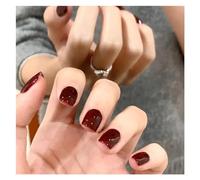 Unghie Finte 24Pcs Fashion Fake Nails Press on Short Square Head False Nail Art Green Leopard Print Design Artifical Full Cover Nail Tips(Color21)