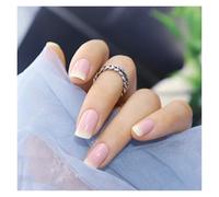 Unghie Finte 24Pcs Shiny Press on Fake Nails Dark Pink Square Short Gel Cover False Fingernails Manicure Art Tips for Women and Girl(Color27)