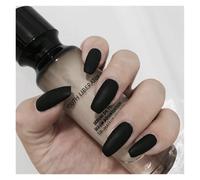 Unghie Finte 24PcsSet Press On Nail Art Full Cover Artificial Fake Nails Patch Finished Solid Color Girl Wearing Reusable False Nails(Color1)