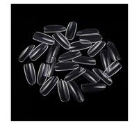Unghie Finte 500pcs/pack Acrylic Nails Round Shapes False Nail Tips Full Cover False French Nail Tips Fake Nail Art Tips Tools Unghie Finte Adesive(Transparent 500pcs)