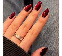 Unghie finte a pressione con occhi di gatto, corte, a mandorla, lucide, per manicure e nail art, per donne e ragazze