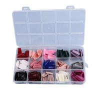 Unghie finte acriliche punte quadrate/mandorla/stilettos/bara unghie finte 360pcs unghie artificiali complete con custodia