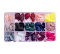 Unghie finte acriliche punte quadrate/mandorla/stilettos/bara unghie finte 360pcs unghie artificiali complete con custodia