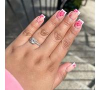 Unghie finte alla moda con unghie finte adesive a pressione, adatte per unghie finte corte e quadrate