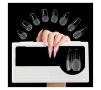 Unghie Finte Beautilux Nails 552pcs/box Oval Stiletto Almond Square Coffin French False Fake Soak Off Gel Nail Tips American Capsule(Color2)