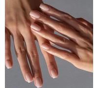 Unghie finte con punta francese colorata - Unghie finte a copertura totale for nail art da donna e ragazza(Nude Square)