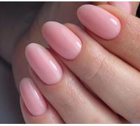 Unghie Finte Corte MouyouGlow,Rotondo Baby Rosa Unicolore Design Short Press on Nails,Light Pink Plain Pure Colour Estate INS Artificial Fake Nails per Donna Suitable for Everyday Use