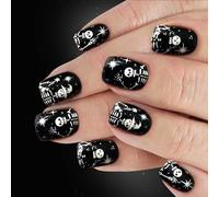 Unghie finte di Halloween 24PCS Glittering Festival Unghie Arte Amichevole Per Il Costume Del Partito Halloween Nail Set