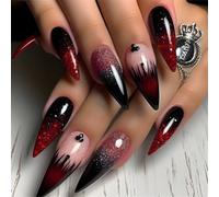 Unghie finte lunghe a pressione, per manicure e nail art, per ogni occasione, 24 pezzi