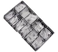 Unghie finte lunghe in acrilico trasparente, a forma di mandorla/tacco a spillo, 500 pezzi, unghie artificiali complete con custodia