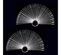 Unghie Finte per Espositore, 100pcs espositore unghie ventaglio Trasparenti Rettangolari Chiodi Falsi Strumenti di Manicure Mensola tip unghie espositore Display Unghie Finte Ventaglio