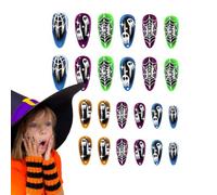 Unghie finte per Halloween 24 pezzi riutilizzabili per manicure
