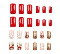 Unghie Finte per il Natale Manicure 3D Sottile E Confortevole