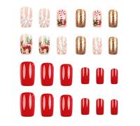 Unghie Finte per il Natale Manicure 3D Sottile E Confortevole