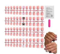 Unghie finte press-on corte,Set da 96 Pezzi Artificiali Copertura Totale Decorazione per Manicure,Unghie Finte | Per Moglie, Madre, Fidanzata, Ragazze, Amiche e Lei
