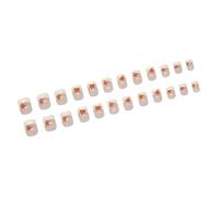 Unghie finte quadrate a pressione, lucide, in 12 misure, 24 pezzi, punte per unghie francesi per decorazioni fai da te