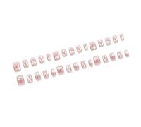 Unghie finte quadrate con strass a forma di fiore su acrilico artificiale, 12 dimensioni, 24 pezzi, da attaccare sul design