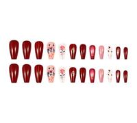 Unghie Finte Quadrate Stampa Unghie Artificiali Unghie Finte Colla Su Unghie Verde Shamrock Disegni Unghie Francesi Suggerimenti