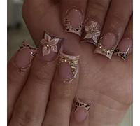 Unghie Finte Scolpite Strutturate Unghie Artificiali Facile Applicazione Per Matrimoni E Uso Quotidiano Elegante Matrimonio Con Unghie Finte in ABS